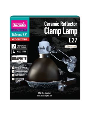 Arcadia Reflector met klem en keramische E27 fitting Grafiet