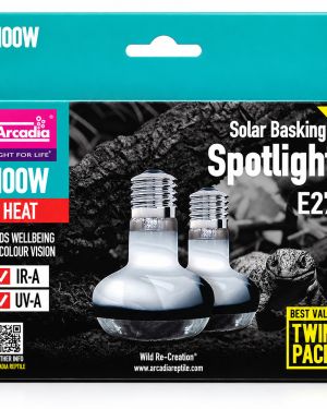 Arcadia Solar Basking Spotlight 100W Twin Pack