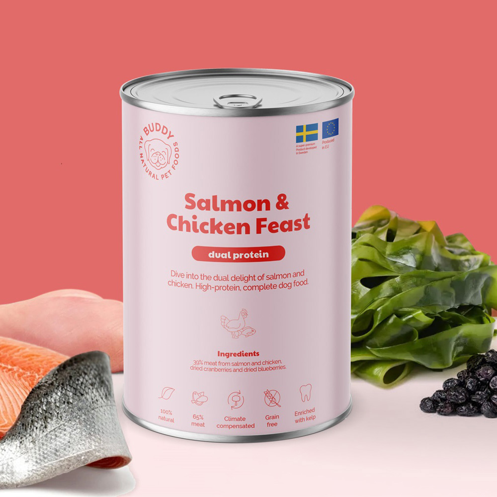 BUDDY Can Salmon & Chicken Feast 1