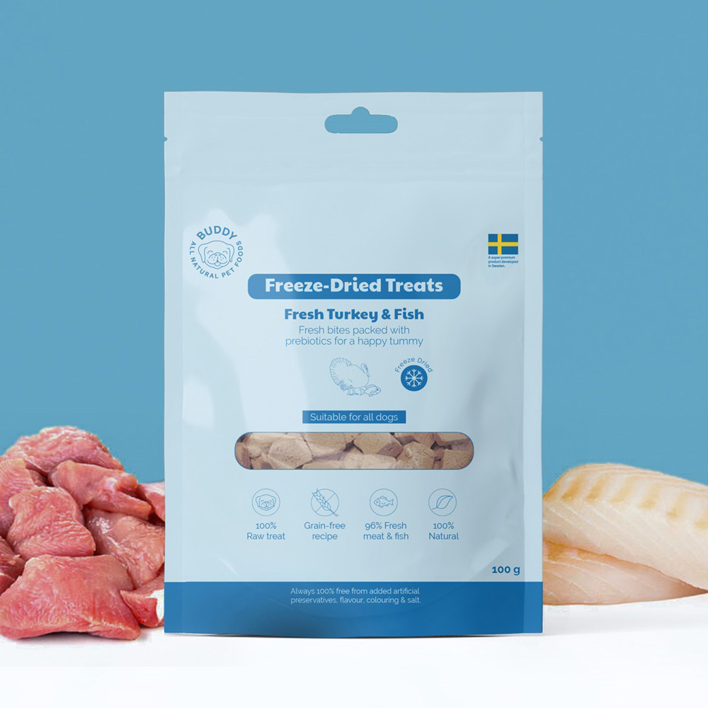 BUDDY Freeze Dried treats Turkey & Fish 1