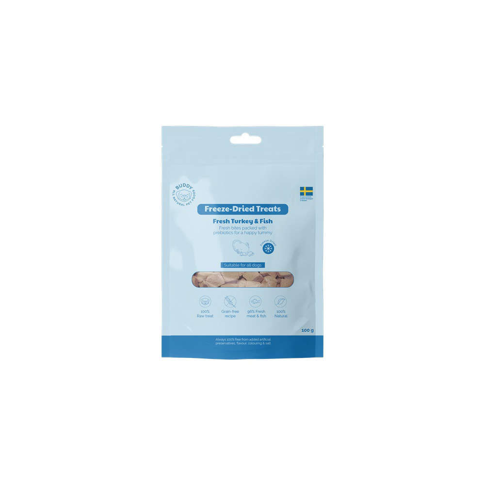 BUDDY Freeze Dried treats Turkey and Fish