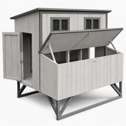 Kippenhok Cosmo Cottage Grijs 10