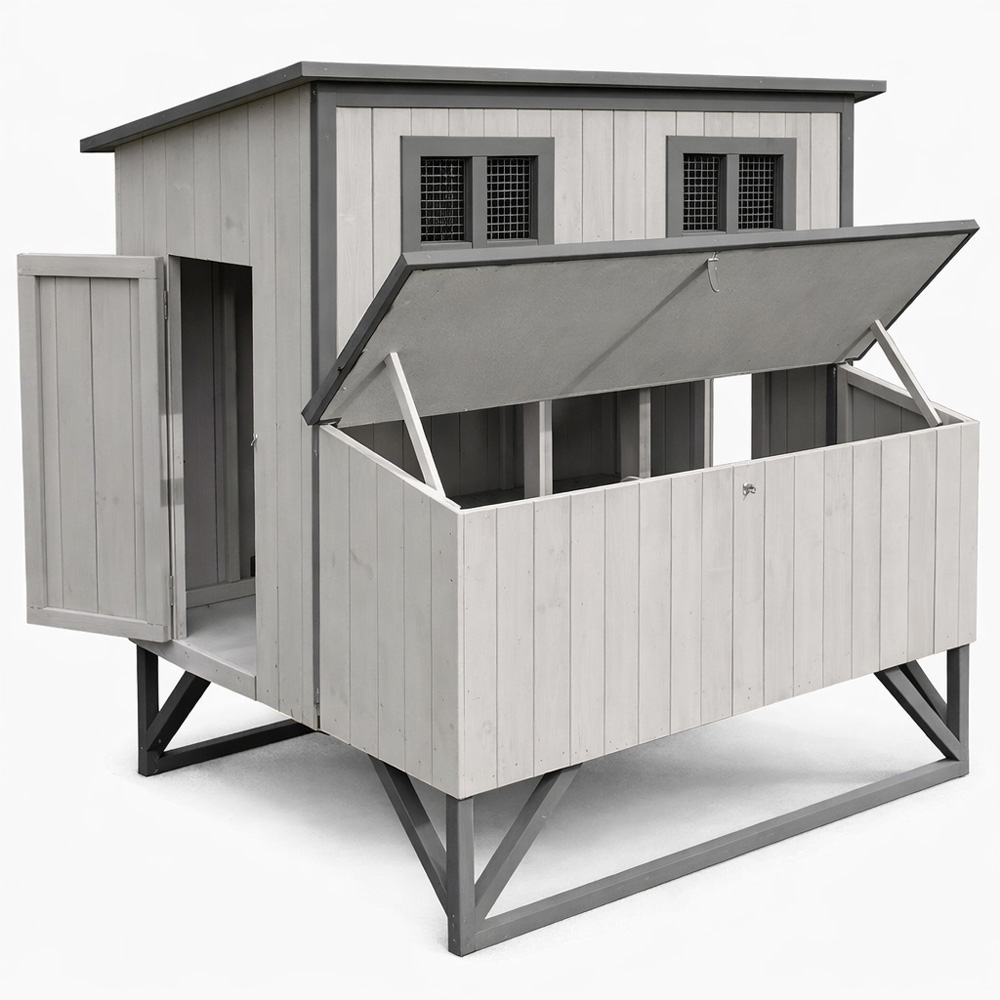 Kippenhok Cosmo Cottage Grijs 10