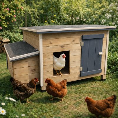 Kippenhok Ginger Cottage Grijs