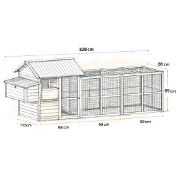 Kippenhok Zivo Cottage Grijs 14