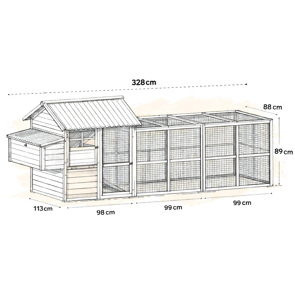 Kippenhok Zivo Cottage Grijs 14