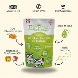 Little Big Paw Gourmet Chicken mousse for kittens 12 x 85 gr 2