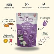 Little Big Paw Gourmet Duck mousse for cats 1