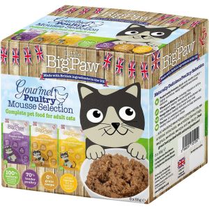 Little Big Paw Gourmet Multipack Poultry mousse for cats 8 x 85 gr