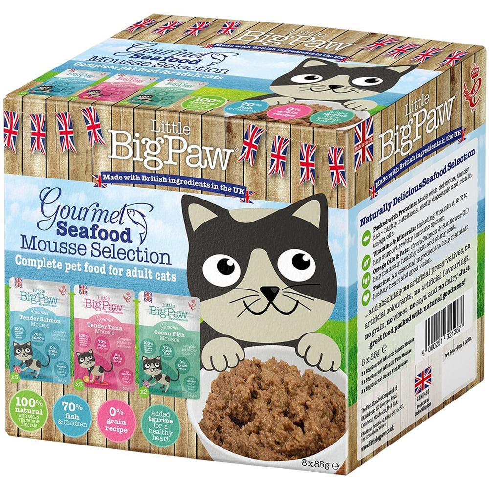 Little Big Paw Gourmet Multipack Seafood mousse for cats 8 x