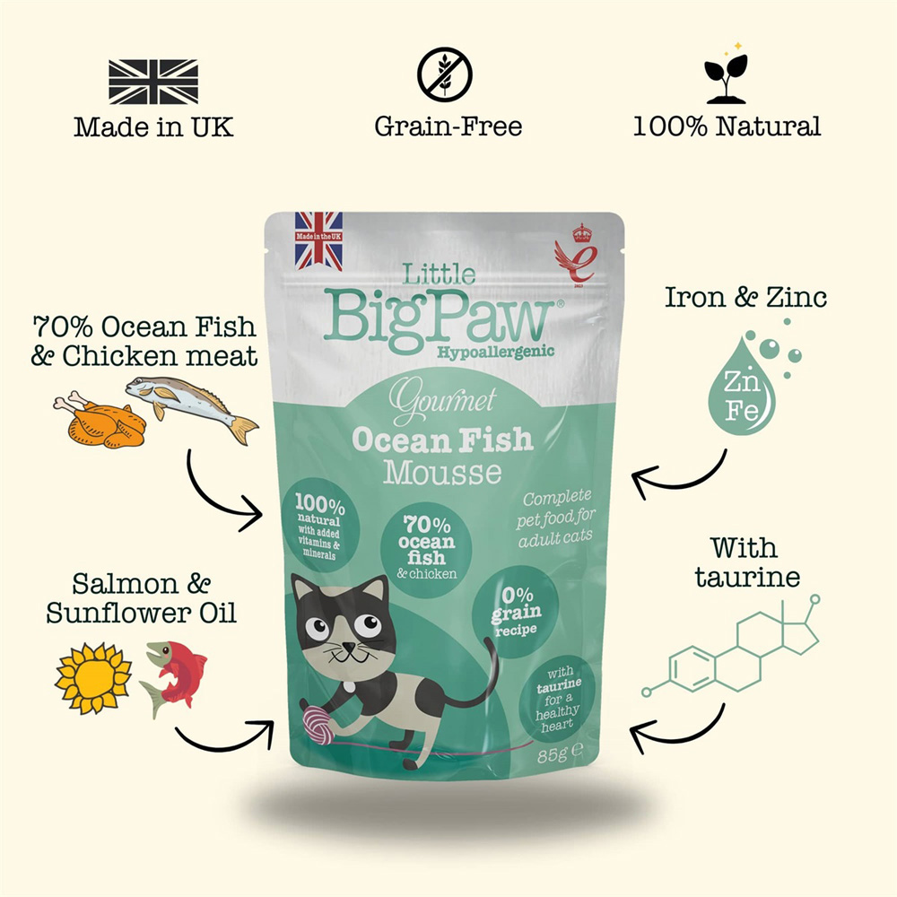 Little Big Paw Gourmet Ocean fish mousse for cats 1