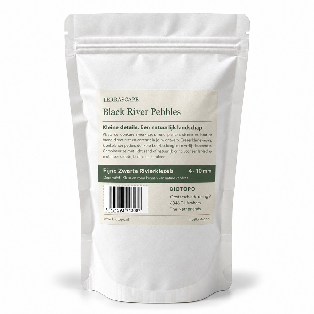 Terrascape Black River Pebbles Achterkant
