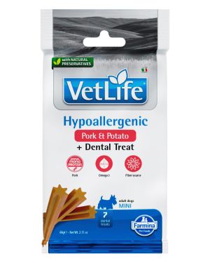 Vet Life Dental Treats Hypoallergenic Pork Potato