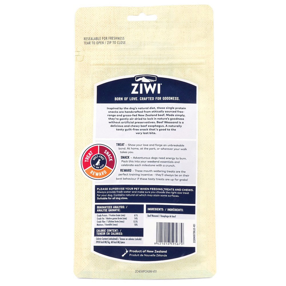 Ziwi Chews Dog Beef Weasand Pouch 2