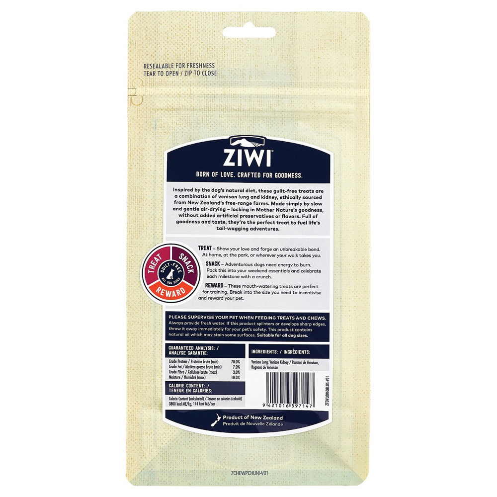 Ziwi Treats Dog Venison Lung and Kidney 2